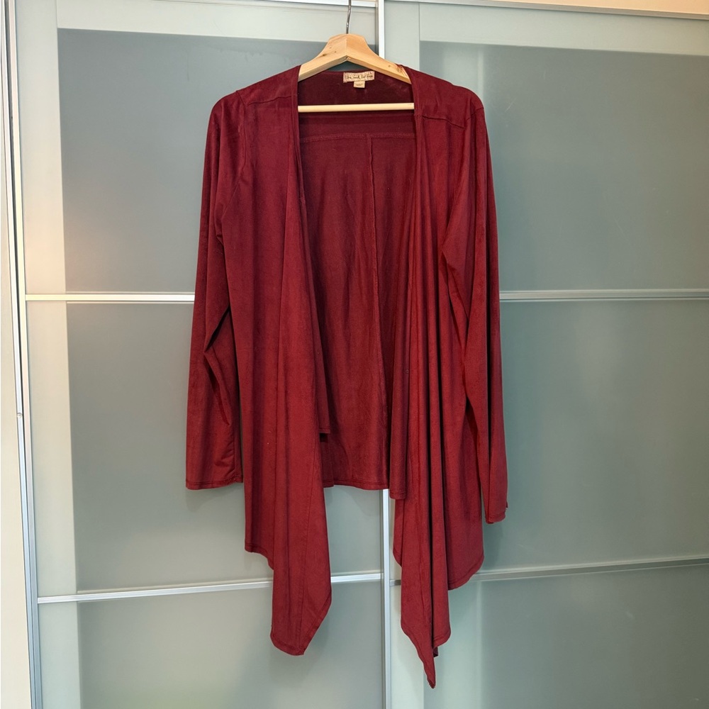 Live and Let Live Deep Red Women's Cardigan